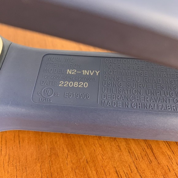 Nori Press Handheld Steamer Iron for clothes Blue Works - Picture 6 of 7